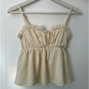 AMERICAN EAGLE cream peplum top  ♡